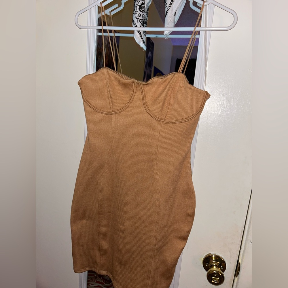 Ribbed, SpaghettiStrap Dress